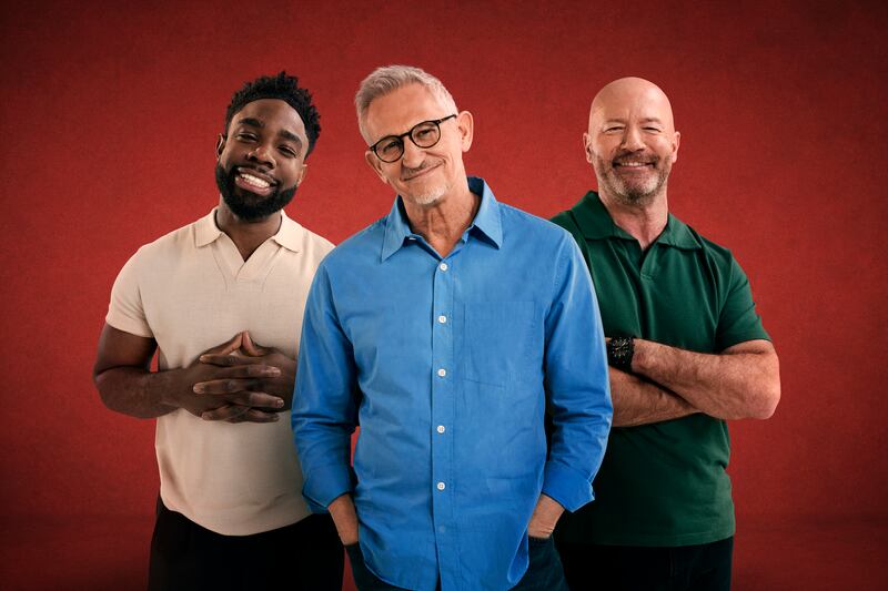 The Rest is Football crew - Micah Richards, Gary Lineker and Alan Shearer - are off to New York. Photograph: Netflix