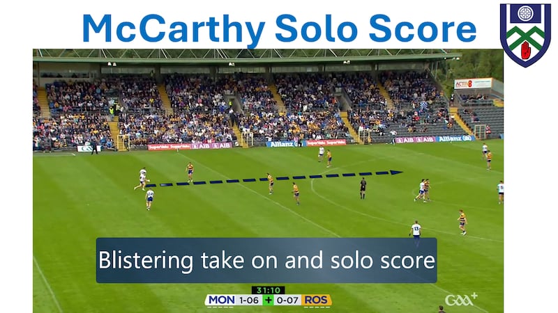 Conor McCarthy's first-half run exposed a vacant channel and stand-up defending