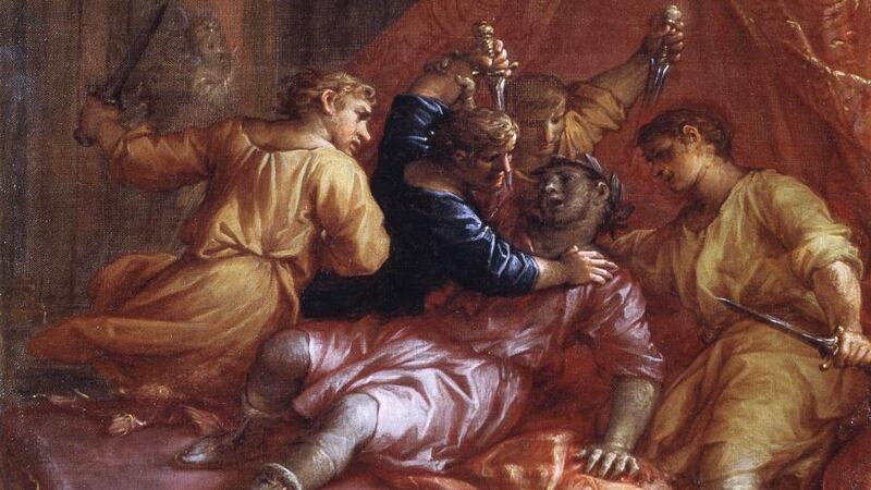 Lazzaro Baldi’s painting of killers attacking the repressive Roman emperor Domitian. Photograph: Galleria Spada/De Agostini/Getty 