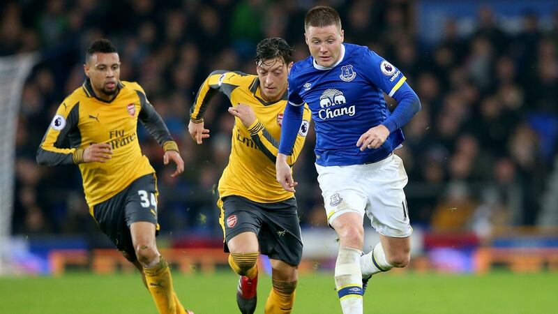 James McCarthy has returned to training with Everton. Photograph:  Alex Livesey/Getty Images