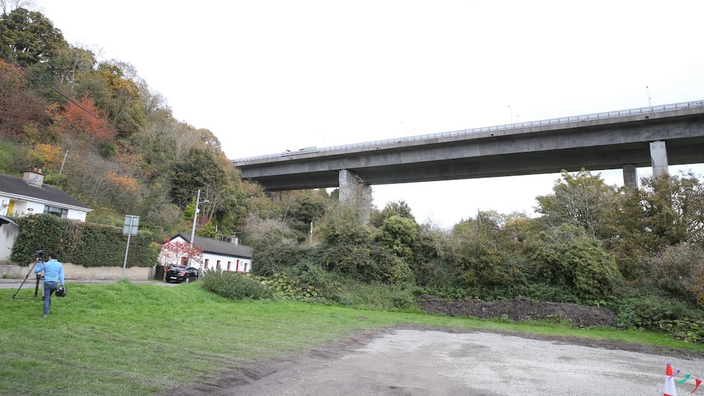 The Lower Road, Strawberry Beds, Lucan where the woman’s body was found. Photograph: Stephen Collins/Collins Dublin