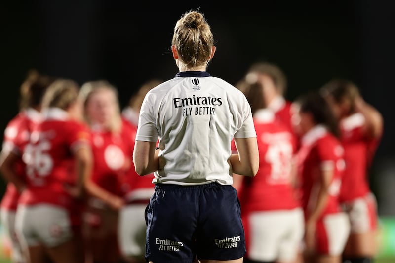 Hollie Davidson: the 31-year-old will become the first female referee to officiate in a Six Nations match as the second assistant for England v Wales on February 10t. Photograph: Dave Rowland/Getty Images