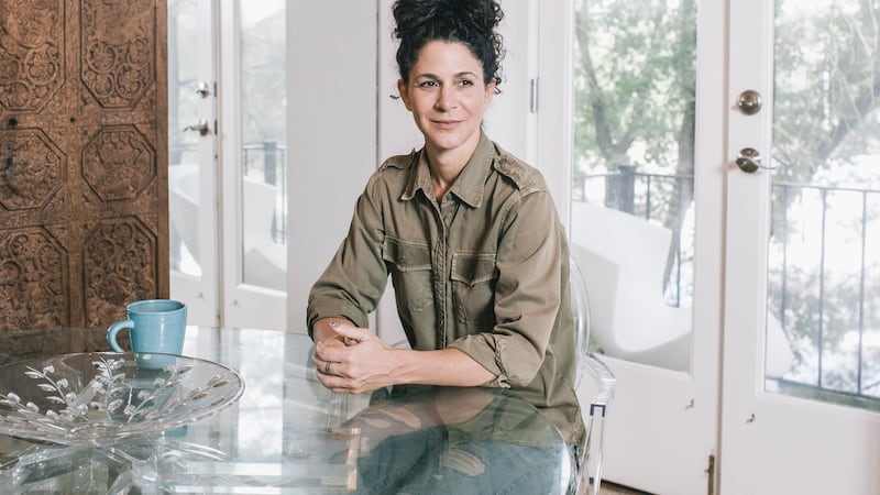 Andrea Mackris, a former producer on The O’Reilly Factor,  who filed a sexual harassment lawsuit against Bill O’Reilly in 2004, pictured in her home in St Louis in September 2016. Photograph: Christopher Gregory/New York Times