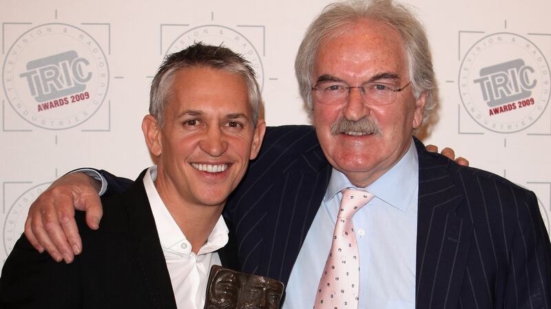 Des Lynam pictured with Gary Lineker in 2009. Photograph:  Tim Whitby/Getty Images
