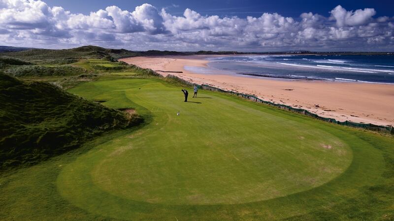 Doonbeg: While Met Éireann played down some of the wilder predictions that US president Donald Trump’s Co Clare golf links could be swept away, a forecaster offered that it was nonetheless “definitely not a day to be visiting Doonbeg”