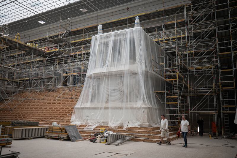 The Pergamon Altar at the Pergamon Museum in Berlin. Photograph: Lena Mucha/New York Times              