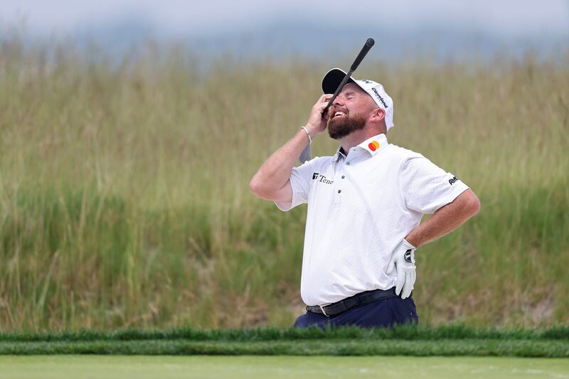 Shane Lowry of Ireland reacts to a bunker shot on the second hole during the second round of the US Open. Photograph: Warren Little/Getty Images