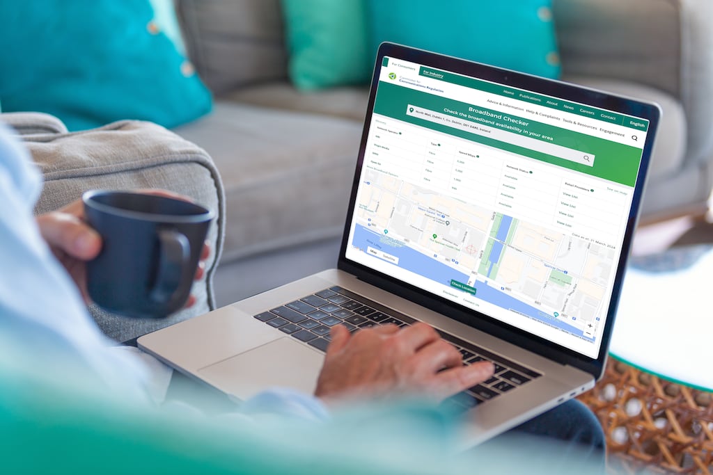 A ComReg survey found almost half of respondents work online from home at least one day a week