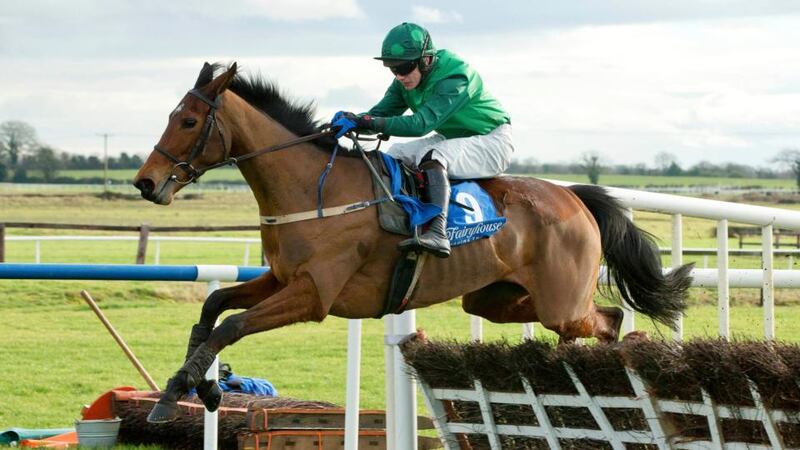 The Solerina Mares Novice Hurdle is won by Paul Townend on Gitane Du Berlais.