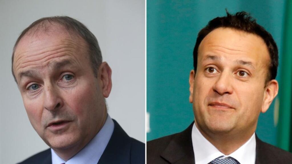 Are there any differences at all between Fianna Fáil and Fine Gael?  Photograph: Damien Eagers/Leon Farrell/PA Wire
