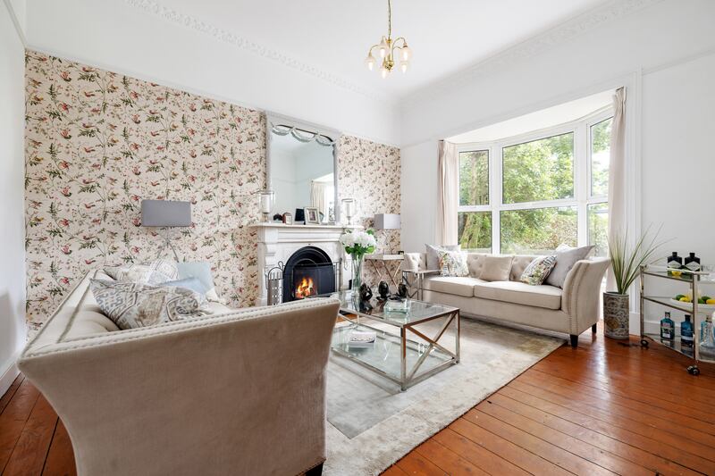Living room at hall level