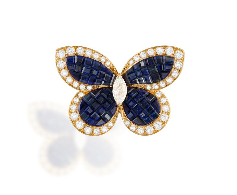 Sapphire and diamond brooch by Van Cleef and Arpels, €7,000-€8,000, Adam's