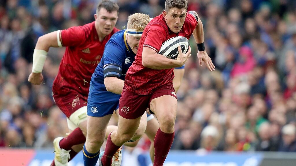 Ian Keatley in action against Munster.  The outhalf has  improved his  goal-kicking (70 per cent) and found his confidence thus far this season. Photograph: Dan Sheridan/Inpho .