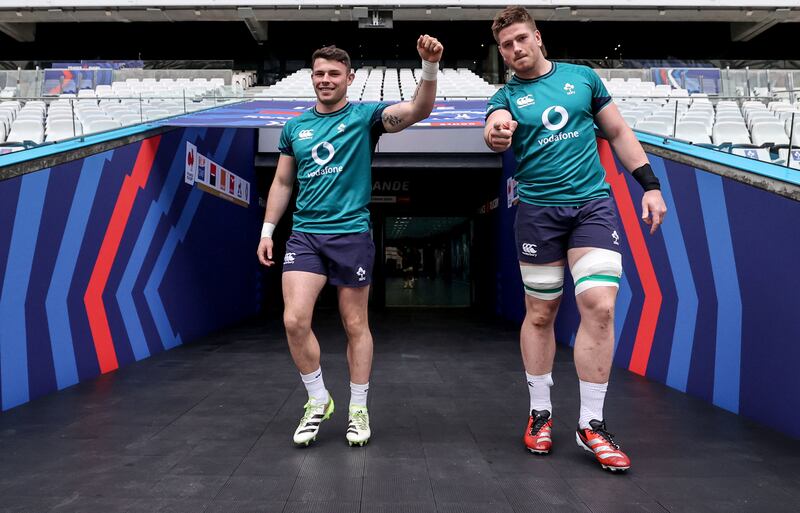 Munster wing Calvin Nash and Leinster lock Joe McCarthy will make their Ireland Six Nations debuts against France at the Orange Velodrome, Marseille. Photograph: Dan Sheridan