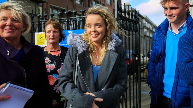 Rebecca Carter of Castlebridge, Co  Wexford leaves the High Court in  Dublin. Photograph:  Gareth Chaney/Collins