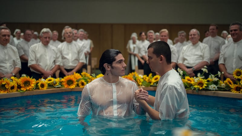 Unchosen: Fra Fee as Sam and Asa Butterfield as Adam. Photograph: Justin Downing/Netflix
