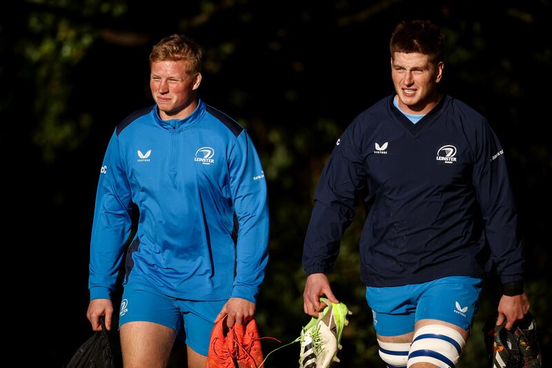 Joe McCarthy with his brother Paddy, getting ready for training. Photograph: Ben Brady/Inpho
