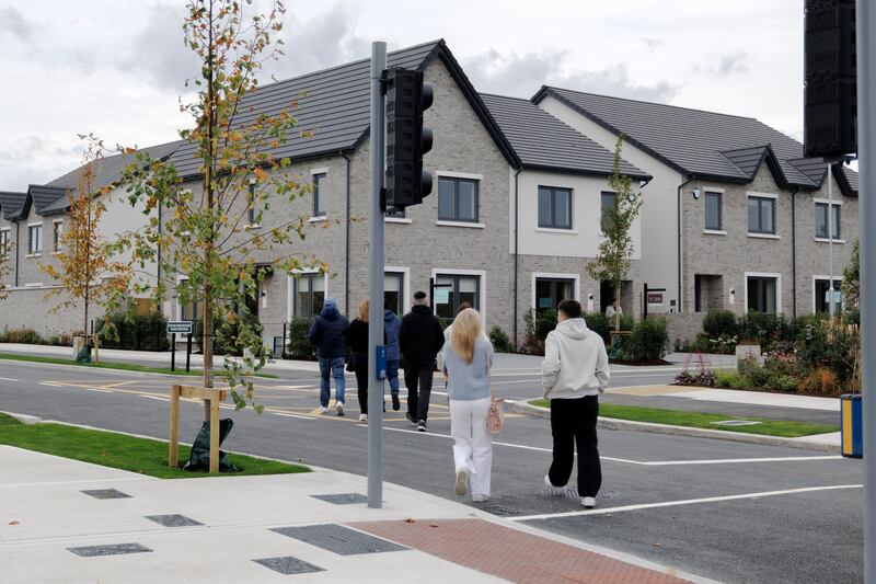 ‘Sure what’s not out of budget at the minute?’: First-time buyers view new estate in Dublin