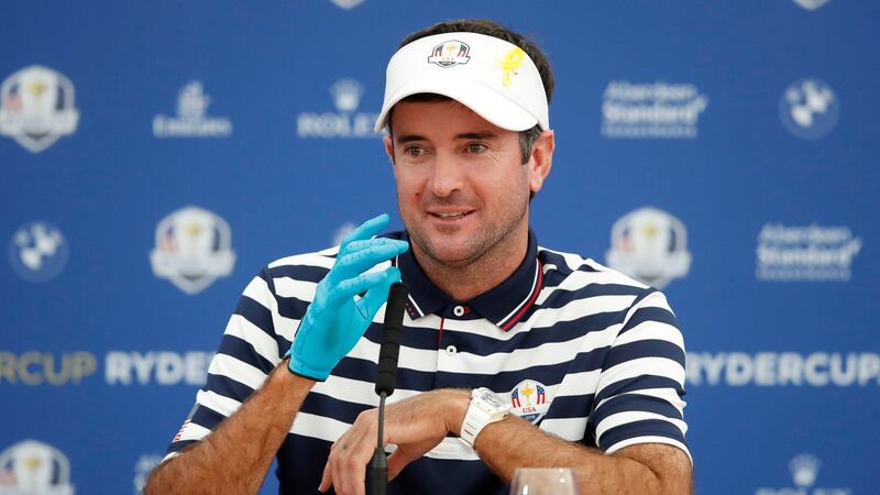 Bubba Watson during a Ryder Cup press conference at Le Golf National in Paris. Photograph: Carl Recine/Reuters