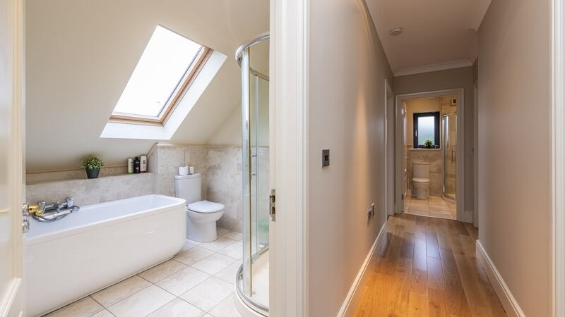 Bathrooms off hallway
