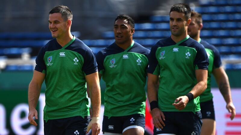 Johnny Sexton and Conor Murray will start a Test match as halfback partners for the 55th time, equalling the Irish record   of Ronan O’Gara and Peter Stringer. Photograph:   Gabriel Bouys/AFP via Getty Images