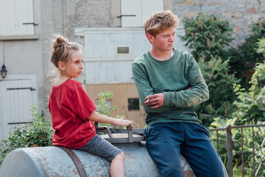 Holy Cow: Luna Garret as Claire and Clément Faveau as Totone. Photograph: Laurent le Crabe/Conic