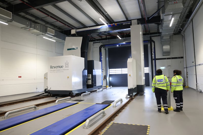 Rosslare Europort is home to the only fixed-vehicle X-ray scanner in the State. Photograph: Bryan O’Brien