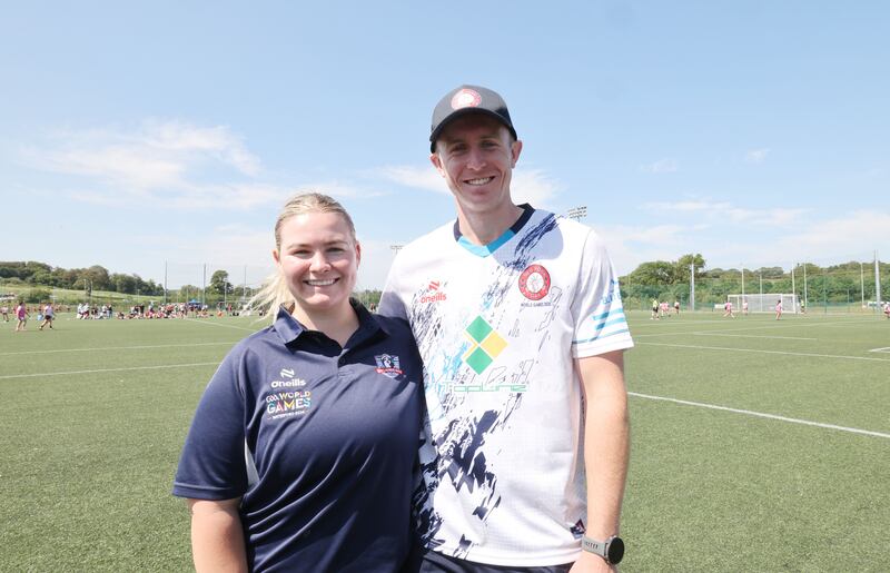 GAA World Games: James Breen and Gráinne Fitzpatrick from Yonkers, New York. Photograph: Alan Betson