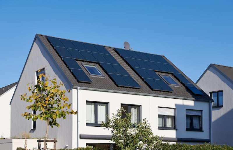 Grants are available to support the cost of installing solar PV panels. Photograph: Getty Images