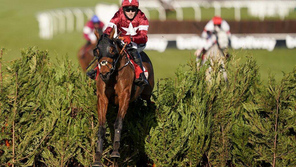 Keith Donoghue riding Tiger Roll clear the last to win The Glenfarclas Chase at Cheltenham in March. Photograph: Alan Crowhurst/Getty Images
