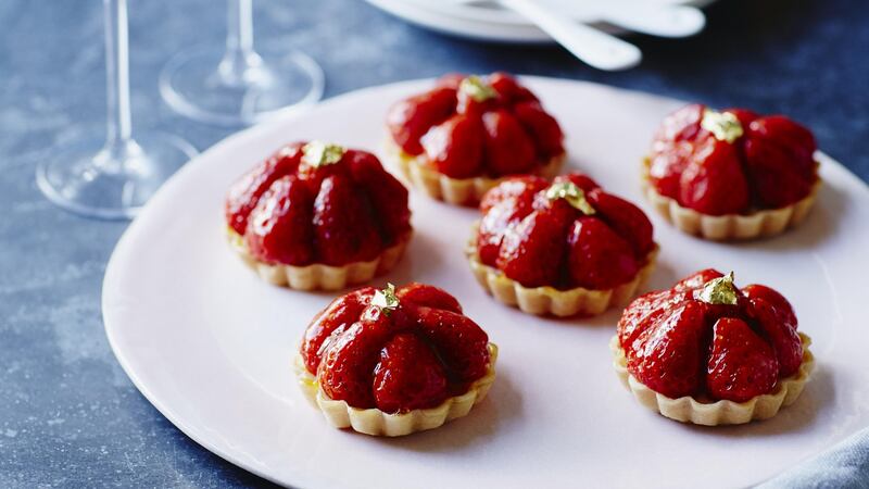 You can add a simple apricot glaze and a touch of gold leaf and you’ll think you’re taking tea in a five-star hotel