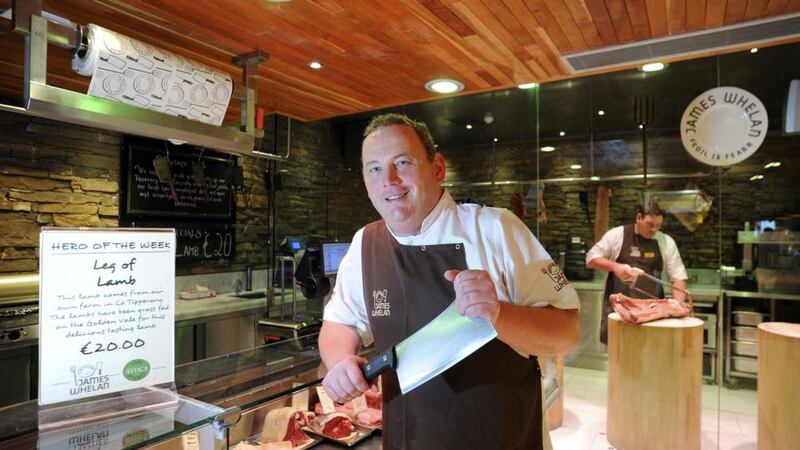 Pat Whelan at James Whelan butcher’s shop in Avoca, Monkstown, Co Dublin. Photograph: Dave  Meehan