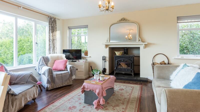 Living area with stove