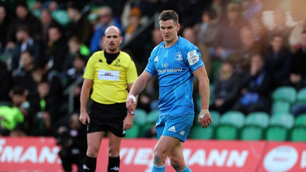 Leinster’s Jonathan Sexton in action  against Northampton Saints in the Heineken Champions Cup Round 3 match at  Franklin’s Gardens, Northampton on December 7th. Photograph: Billy Stickland/Inpho