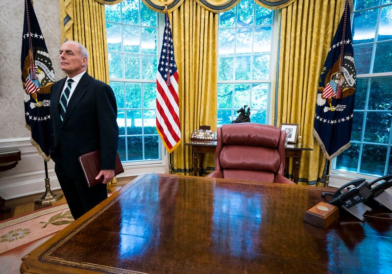 John Kelly, then the White House chief of staff, pictured in 2018. Photograph: Doug Mills/The New York Times
                      