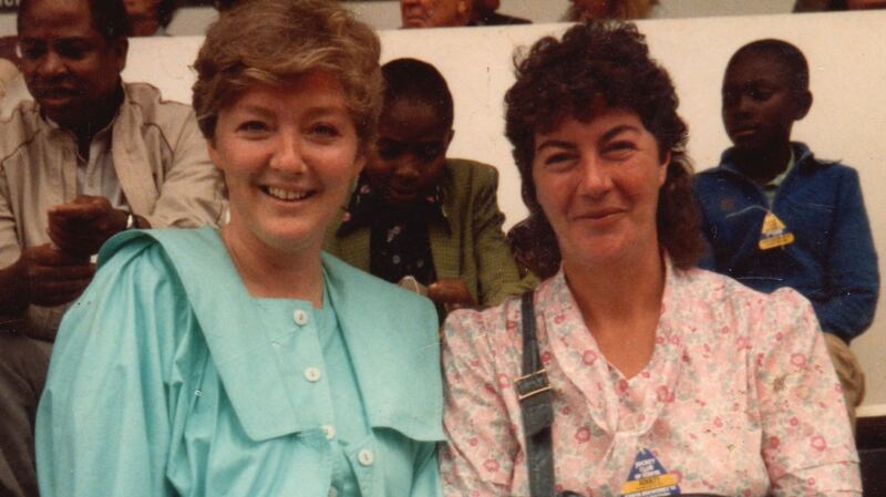 Marian Finucane pictured with her friend, the late Nuala O’Faolain. Photograph: RTÉ