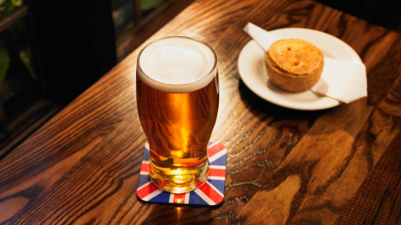 An Albion pie and pint.