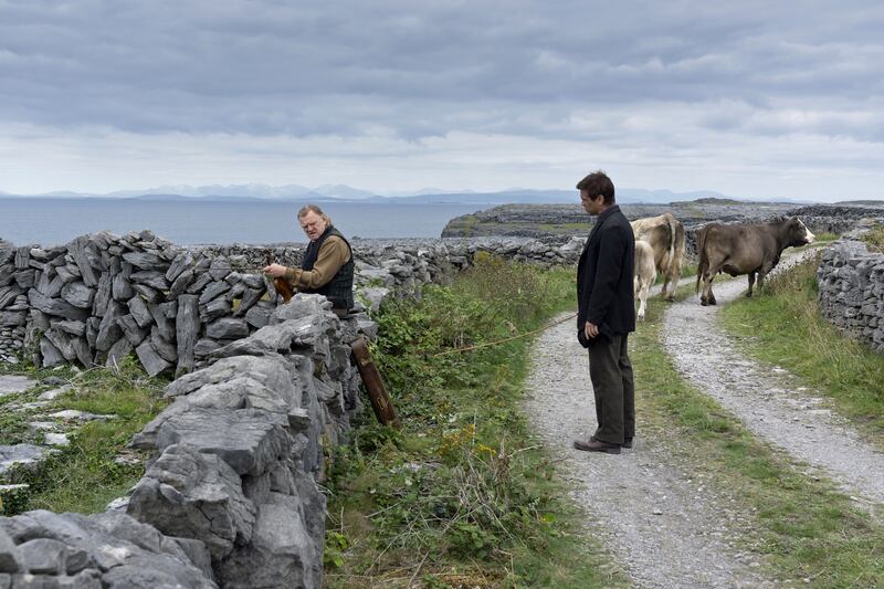 The Banshees of Inisherin: Brendan Gleeson with Colin Farrell in Martin McDonagh's film. Photograph: Jonathan Hession/Searchlight