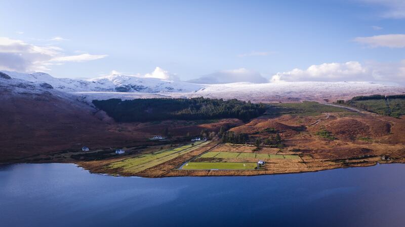 Dunlewey's pitch with Mount Errigal in the background. 'It was so beautiful,' says the director.