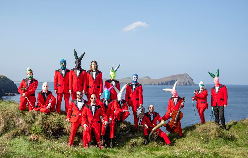 Nobodaddy: musicians and dancers at Teach Damhsa in Co Kerry.  Photograph: Fiona Morgan