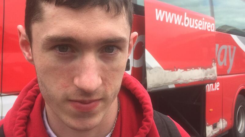 University of Limerick student Jason O’Keeffe, from Charleville, Co Cork, waiting for his bus to arrive at Colbert Station, Limerick