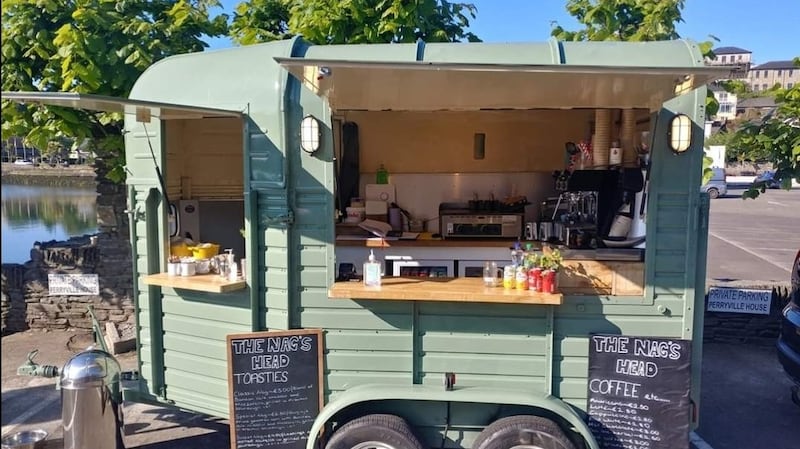 The Nag’s Head in  Kinsale provides tasty toasties from its converted horsebox. Photograph: Owen Keating