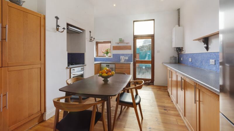 The eat-in kitchen.
