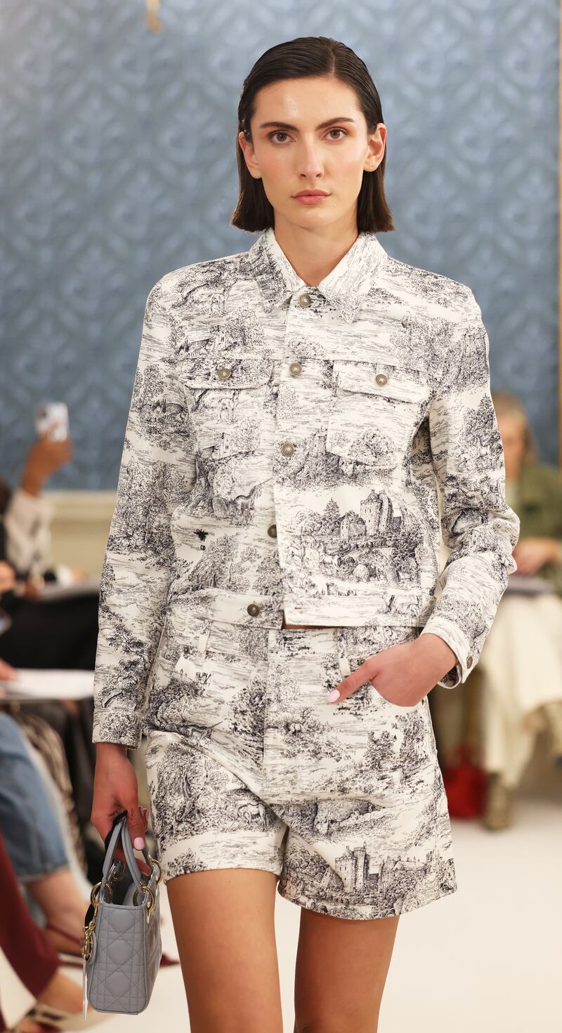 Toile de jouy shorts suit by Dior