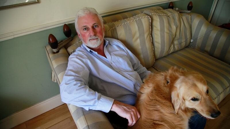 Capt Ciaran Lawless and Ted at home in Blackrock:  ‘I was going down a road with bad health and medication and, thanks to a lifestyle overhaul, I have changed my health. Who wouldn’t want to do that?’  Photograph: Nick Bradshaw