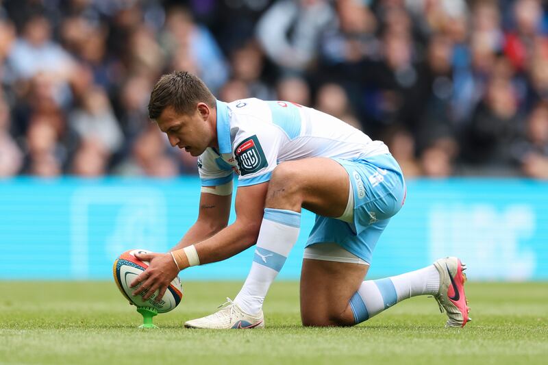 Handré Pollard prepares for a kick. Photograph: Ewan Bootman/Inpho