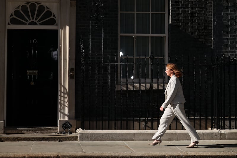 Louise Haigh walks along Downing Street, London, on Monday. Photograph: Dan Kitwood/Getty Images