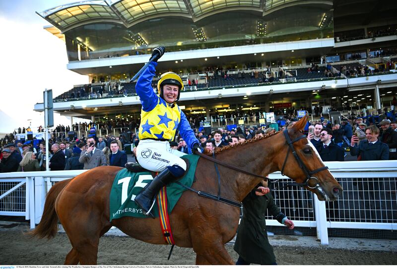 Bambino Fever and Jody Townend. Photograph: David Fitzgerald/Sportsfile