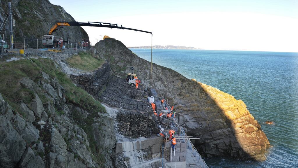 Irish Rail said the works on Bray Head are designed to protect the railway line between Bray and Greystones.
