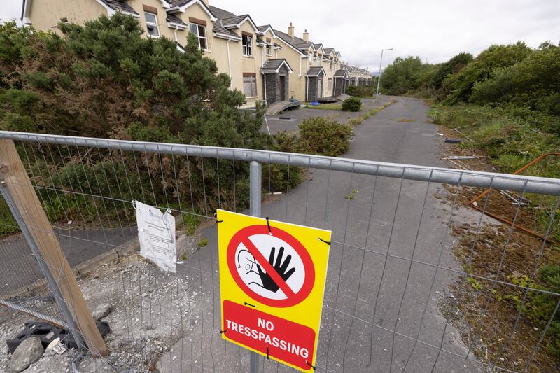 The Radharc An Seascan estate in Dungloe, Co Donegal, has been fenced off. Photograph: Joe Dunne